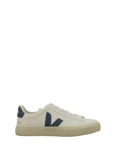 Veja White Calf Leather Bos Taurus Low Top Sneakers In Multi