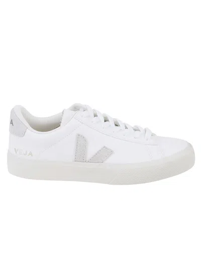 Veja Campo Chromefree In Extra White Natural Suede