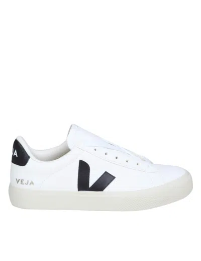 VEJA CAMPO CHROMEFREE IN WHITE/BLACK LEATHER