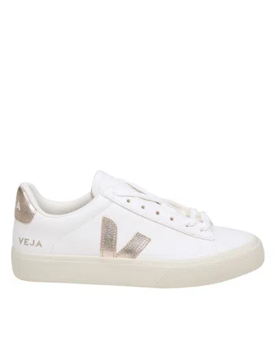 Veja Leather Campo Sneakers In Gold