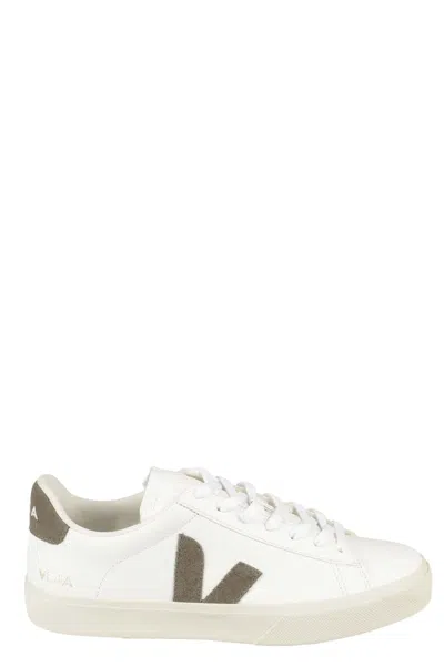 Veja Campo Chromefree Leather In Extra White Kaki