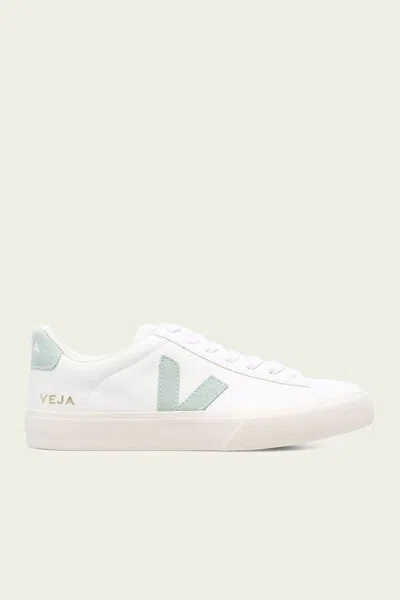 Veja Campo Chromefree Leather Men Sneaker In White Matcha In Multicolor