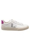 Veja Campo Chromefree Leather Shoes, White/purple In White