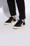 Veja Campo Black And White Low Top Sneakers In Vegan Leather Man In Black