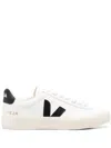 Veja White Field Sneaker Heel Black Logo In White