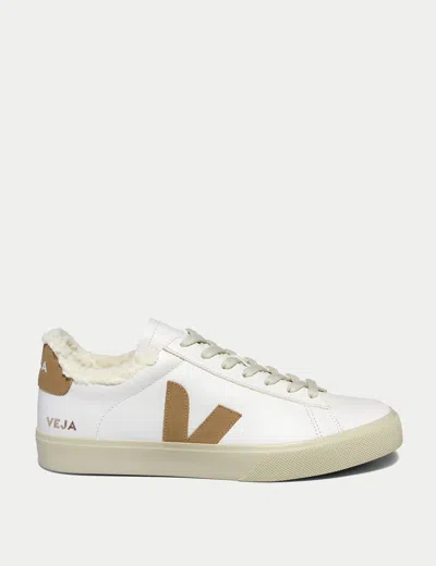 Veja Campo Winter Leather Sneakers In Extra-white/desert