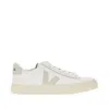Veja 'campo' Grained Leather Sneakers In White