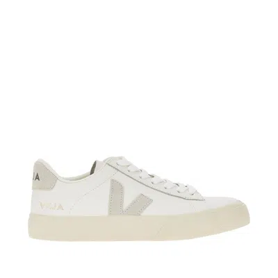 Veja 'campo' Grained Leather Sneakers In White