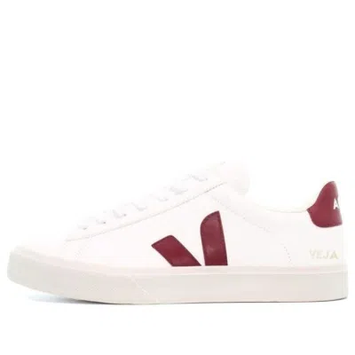 Veja Campo Leather Lace-up 'white Marsala' In Multi
