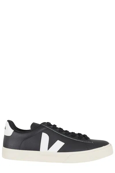Veja Black And White Leather Campo Sneakers