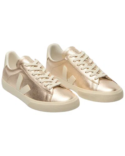 Veja Campo Leather Sneaker In Gold