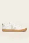 Veja Campo Leather Sneaker In White Natural In Multi