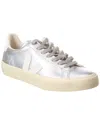 Veja Volley Leather Sneakers Color Silver In White