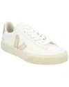 Veja White And Pink Leather Esplar Logo Sneakers In White