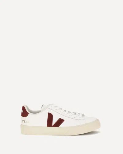 Veja Campo White Grenat Low-top Sneakers With Suede Accents