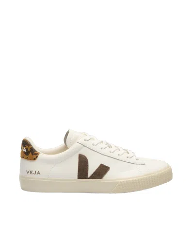 Veja Campo Leather Sneakers With Suede Accents And Durable Sole In White