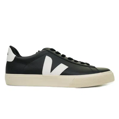 Veja Black And White Leather Campo Sneakers