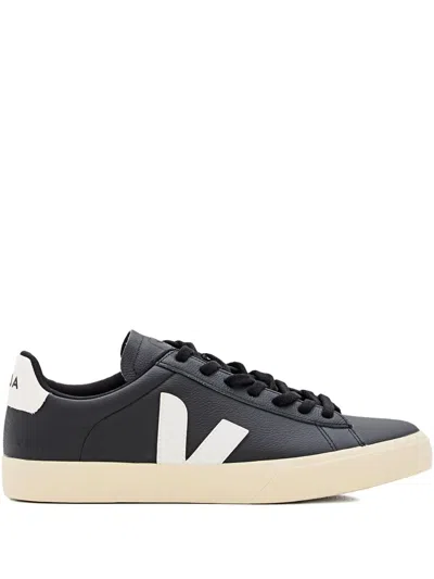 Veja Black And White Leather Campo Sneakers