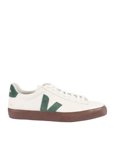 Veja White Cyprus Campo Leather Sneakers