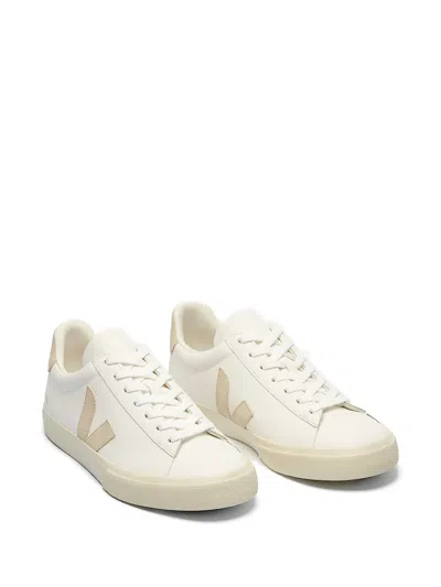 Veja White And Pink Leather Esplar Logo Sneakers
