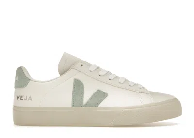 Pre-owned Veja Campo Low Chromefree Leather Sneakers In White/matcha