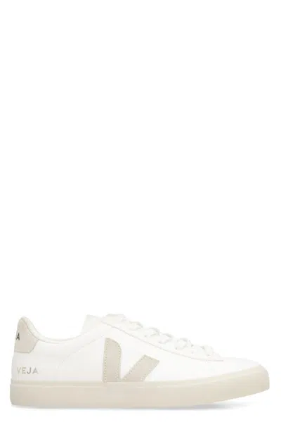Veja Campo Sneakers In White Leather In Animal Print