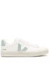 Veja Campo Sneakers In White And Matcha Leather