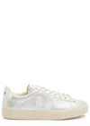 Veja Campo Metallic Leather Sneakers In White