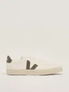 Veja White Campo Chromefree Leather Sneakers In Bianco V Kaki