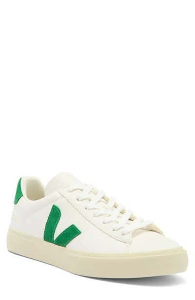 Veja Campo Sneaker In Extra-white/ Emeraude