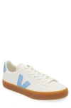 Veja Campo Chromefree Leather Sneakers In Extra White/aqua