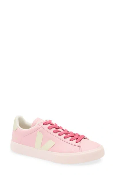 Veja Pink Leather Campo Sneakers