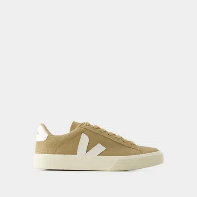 Veja Campo Low-top Suede Sneakers In Dune White