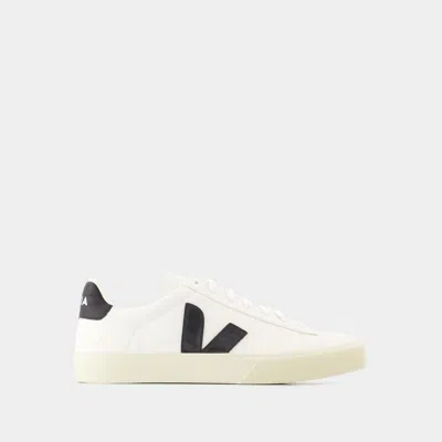 VEJA CAMPO SNEAKERS - VEJA - WHITE/BLACK - LEATHER