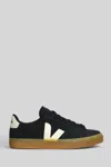 Veja Campo Sneakers In Black Suede In Black