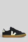 Veja Campo Sneakers In Black Suede In Black