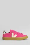 Veja Campo Sneakers In Fuxia Suede In Multi