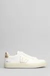 Veja Campo Sneakers In White Leather In Animal Print