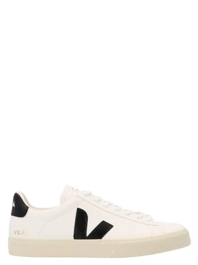 Veja Campo Lace-up Leather Sneakers In White