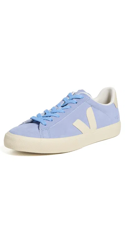 Veja Suede Campo Sneakers Contrast Sole Design In Purple