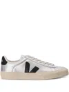 Veja Campo Leather Sneakers In Silver