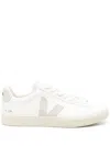 Veja White Low-top Sneakers With Logo Patch In Leather Man  In White