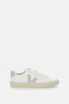 Veja White Low-top Sneakers With Logo Patch In Leather Man  In White