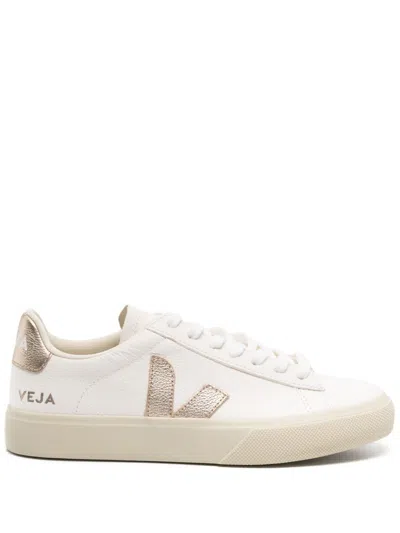 Veja White Campo Leather Sneakers