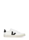 Veja Campo White And Black Low Top Sneakers In Vegan Leather Unisex In White