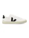 Veja Campo White And Black Low Top Sneakers In Vegan Leather Unisex In White