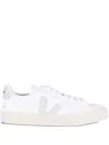Veja White Low-top Sneakers With Logo Patch In Leather Man