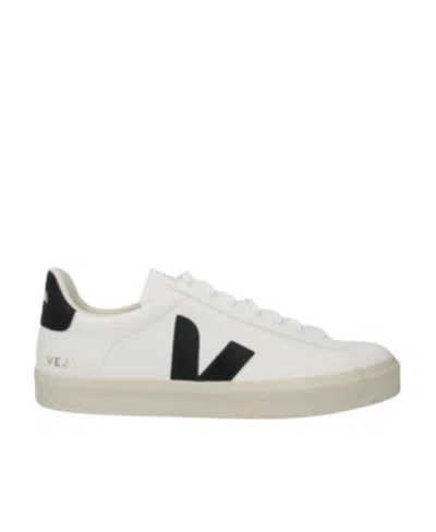 Veja Minimalist White Sneakers With Contrasting Logo In Neutral