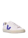 VEJA 'CAMPO' WHITE LOW TOP SNEAKERS WITH VLOGO PATCH IN LEATHER MAN