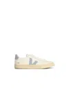 Veja Campo White And Light Blue Leather Sneakers In Multi